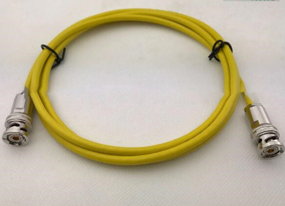 PL75-47 triaxial connector BNC1553B bus with TRC50-1 yellow cable assembly