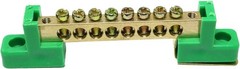 8 Position Brass Terminal Block Bus Bar, 2pcs Grounding Strip