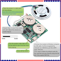 DIY Light Sensor Sound Module Micro USB Recordable Sound Chip 8M Memory Speaker