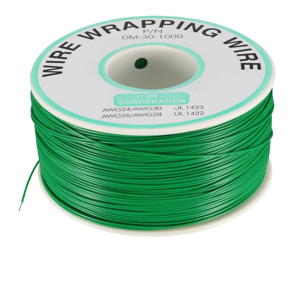 Wrapping Wire Tin Plated Copper Wire P/N DM-30-1000 30 AWG 250M Length Green