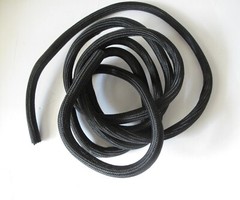 Cord Protector Wire Loom Cable Sleeve Split Tubing 9 ft Self Wrap Black 1/2 in