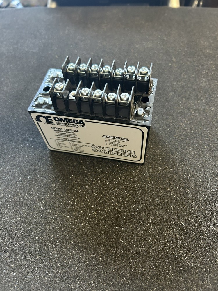 Omega DMD-466 Bridgesensor Signal Conditioner, 10-50mV In, 4-20mA Out, 115VAC