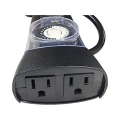 Defiant Outdoor Heavy-Duty 24-Hour Mechanical Timer 2 Outlets Weather Resistant