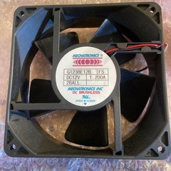 MECHATRONICS G1238E12B, DC12V, 1.20A DC BRUSHLESS FAN 2 WIRE USA SELLER. A22