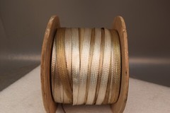 NEW-500′ SILVER PLATED COPPER TUBULAR FLAT BRAID 7/8″ Wire Military Ag