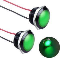 19mm 12 24V AC DC Metal LED Indicator Indicator Light Waterproof IP67 Raised
