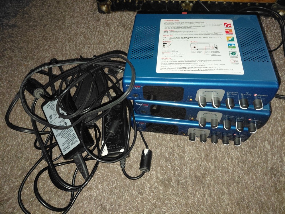 (3) Phonic Ear 940R Front Row Pro Digital IR Receiver Amplifier w/Power Supplies