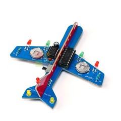 LED Flowing Light Aircraft Model Kit DIY Electronic Kit Circuit Toy Soldering