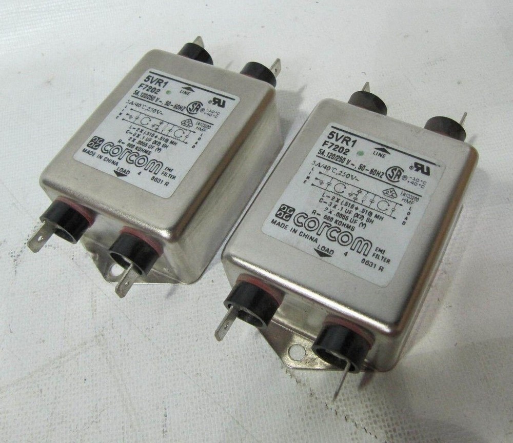 (NEW) Corcom AC Line Filter 5A 120/250VAC F7202 5VR1