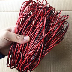 2 Core Black And White, Red And Black Cable Amp Car Auto Boat Audio Speaker Wire