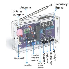 TDA2822 Power Amplifier FM Radio Kit Set Electronic DIY Parts 87-108MHz W/Shell