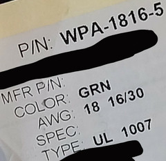 Agave Wire #18awg Tinned Copper Hook-Up Wire UL1007/1569 105C/300V Green /100ft