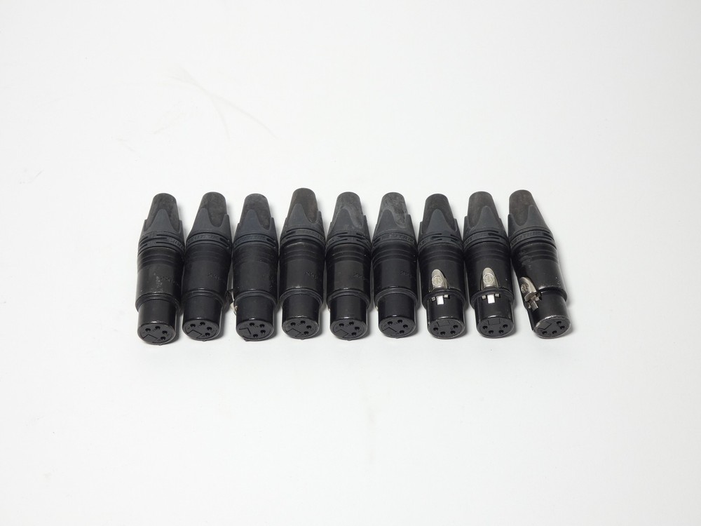 *Lot of 9* Neutrik NC4FXX-B 4-Pole Female XLR Cable Connector