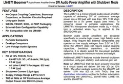 Qty 2 LM4871 LM4871M LM4871MX Audio Power Amplifier 1.5W 8-SOIC