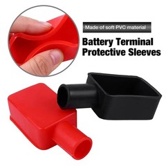 2 Pcs Universal Car Battery Terminal Cap Negative Positive Terminal Covers New