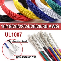 Multi-Stranded UL1007 16/18/22/24/28/30 AWG Electronic Wire Tinned Copper Cable