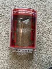 Power Integrity Fuel Pump Shutdown Push Button Cover Red White And Black