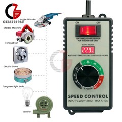 110V/220V Electric Motor Rheostat Variable Speed Controller For Router Fan 4000W