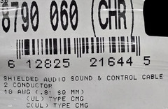 Belden 8790 18/1P Spiral Serve Shielded Line Level Audio/Control Cable /25ft