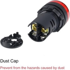Red Green Indicator Light AC DC 24V 22mm Panel Mount Electrical Con Style: 24V