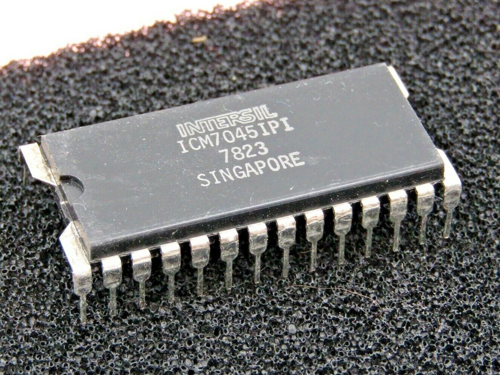 Intersil ICM7045IPI 28 Pin Dip 24 Hour Clock Chip N Channel JFET NOS