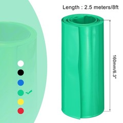 Battery Wrap Heat Shrink Tubing 102mm Dia 160mm Flat 8 Feet Green