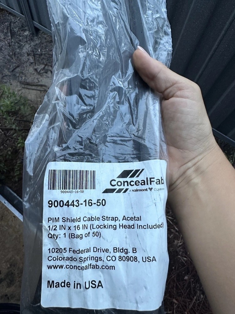 ConcealFab Pim Shield Cable Strap 900443-16-50, Acetal, 1/2″ x 16″, 50-Pack