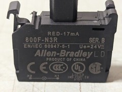 Allen-Bradley 24 Volt AC/DC Red Integrated LED Latch Mount 800F-N3R NEW
