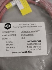 TPC Wire And Cable Thermo Trex 600 Plus Silicone Micro CK25E95f008 8ft