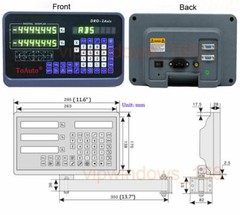 3/2Axis Digital Readout DRO 5µm 0.0002″ Linear Scale Encoder for Mill Lathe CNC