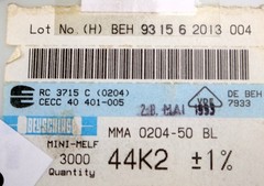 BEYSCHLAG 1000x SMD Resistor 44.2kΩ MINI-MELF 44200 Ohm Model MMA 0204-50