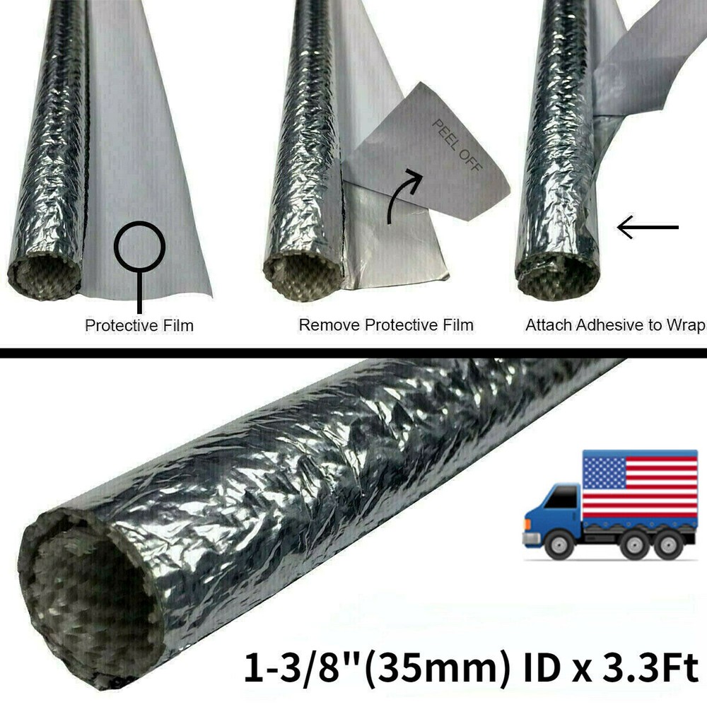 1-3/8″ Automotive Cable Wire Loom High Temp Protection Sleeve Wrap for Hose Line