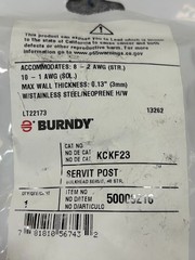 Burndy KCKF23, 7/16″, 8 to 2 Str, 10 to 1 Sol, Copper Ground Connector (QTY 2)