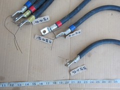 17″ 20″ 30″ 50″ 4/0 Copper Wire w Lug, Used