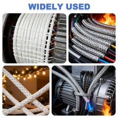 16.4ft Insulation Cable Protector 3mm High TEMP Fiberglass Sleeve White