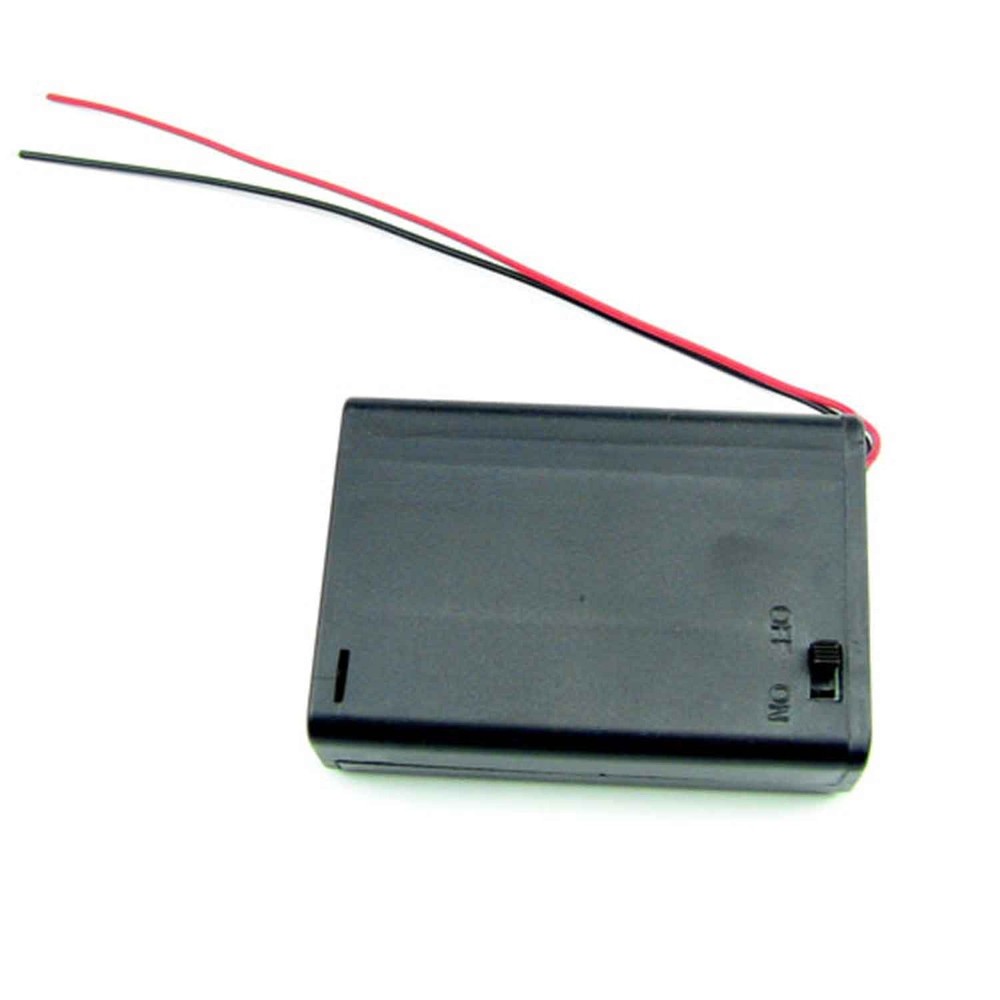 2 x 3x AA Battery Holder Case Power Supply 4.5V with Wire Leads On Off Switch