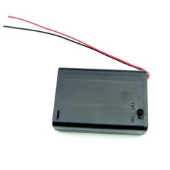 2 x 3x AA Battery Holder Case Power Supply 4.5V with Wire Leads On Off Switch