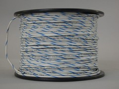 *Lot of 2* Allied Wire & Cable WHITE/BLUE Wire Length Unknown 20AWG 1C – NEW …