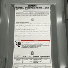 *FREE SHIPPING* Siemens HNF361 Non Fused Heavy Duty Safety Switch 3P, 30A, 600V