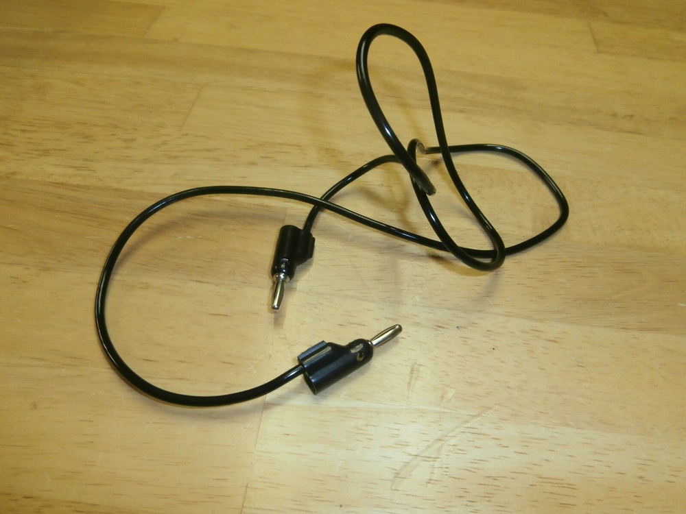 HH Smith 1510-36 Black Stacking Banana Plug Patch Jumper Cord, NOS