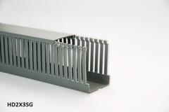 12 New 2″x3″x2m Narrow Finger Open Slot Wiring Cable Raceway Duct Cover,PVC-Gray