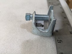 Dottie BK38M 3/8 in Malleable Iron Beam Clamp Bolt Size 1/2 X 1-1/2 Zinc Plated