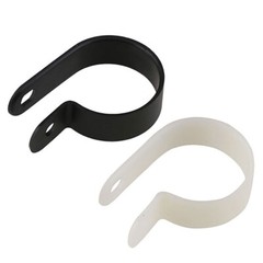 High Quality Black / White Nylon Plastic P Clips – Fasteners for Cable & Tubing