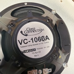 VALCOM 8in Talkback Ceiling Speaker w Vol Con VC-1060A UPC 799111008189