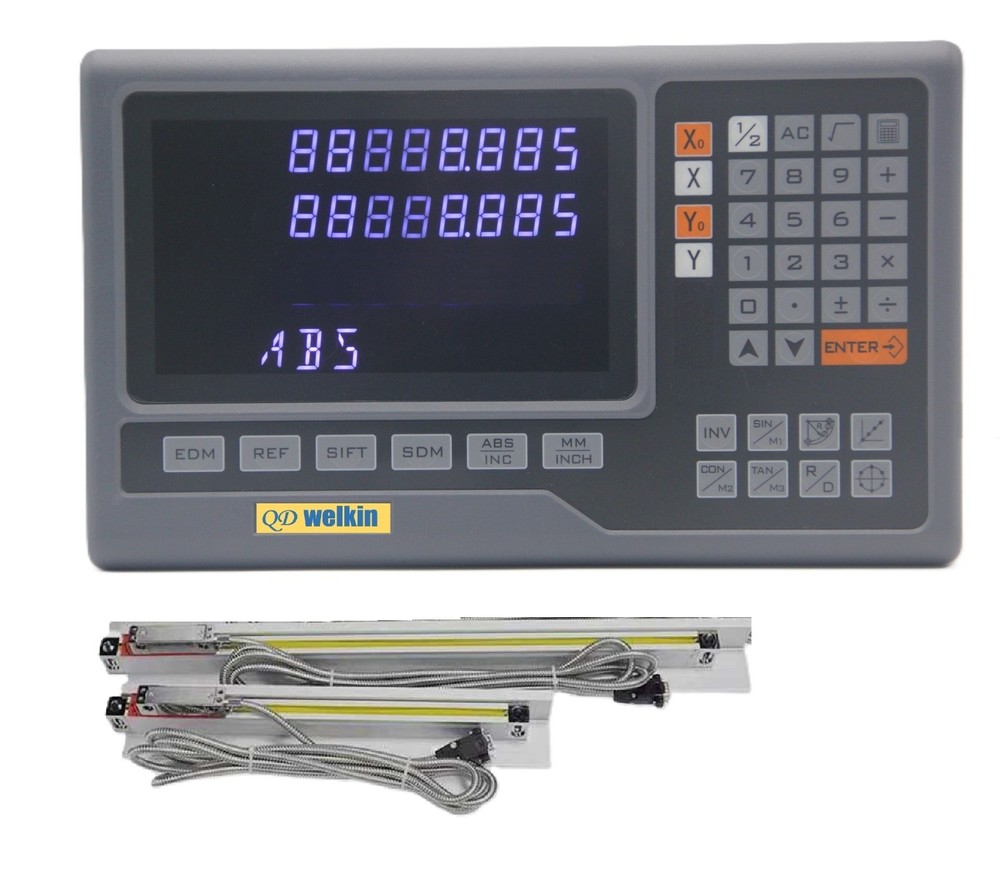 2-Axis Digital Readout DRO Linear Scale for Mill (Complete DRO kit)