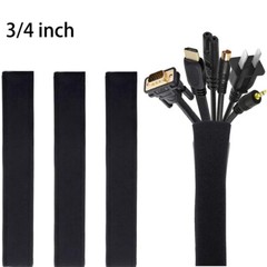 3/4inch 20Ft Braided split Cable Sleeve Cord Organizer Flexible Wire Wrap Cover