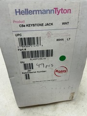 *FREE SHIPPING* Hellermann Tyton RJ45FC5E-W Cat 5e Keystone Lot of 49pcs.