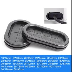 Blanking Grommets Rubber Grommet Closed Blind Plug Bungs 13*27mm-80*160mm Oval
