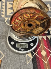 Vintage Carol Cable Co Metal Wire Spool Pawtucket RI #16 TFF
