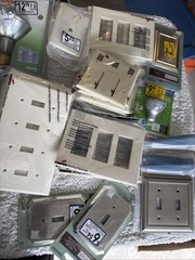 Large Lot NOS Electrical Supplies Switches Outlets Wall Plates Leviton Pass & Se